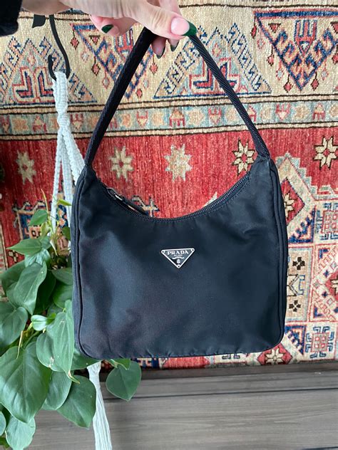 prada mini nylon hobo|vintage prada bag nylon.